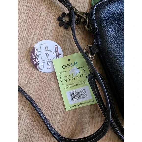 Chala Cottagecore Mushroom Crossbody Purse – Adjustable Straps - Picture 7 of 7